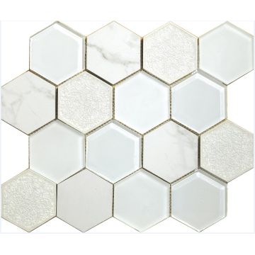 imitation marble hexagon mosaic